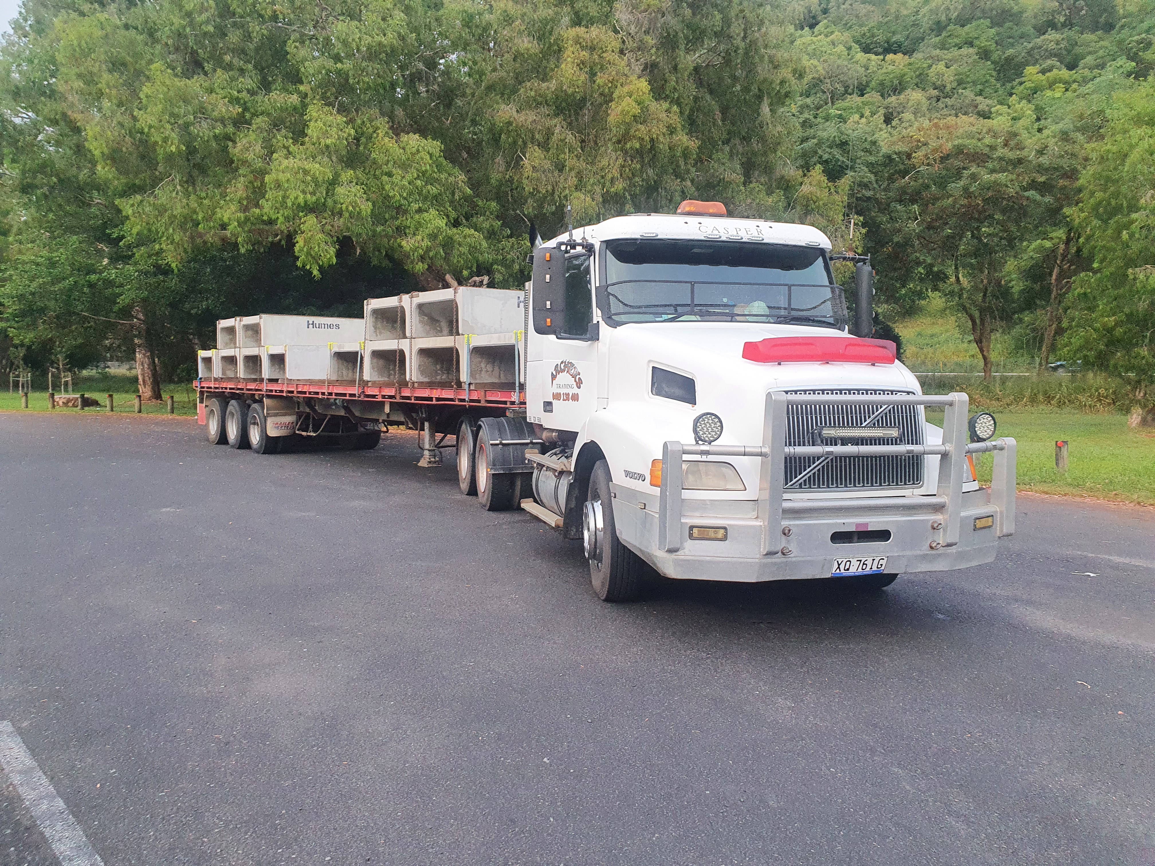 "Casper" load of culverts to Cairns for Nortrans